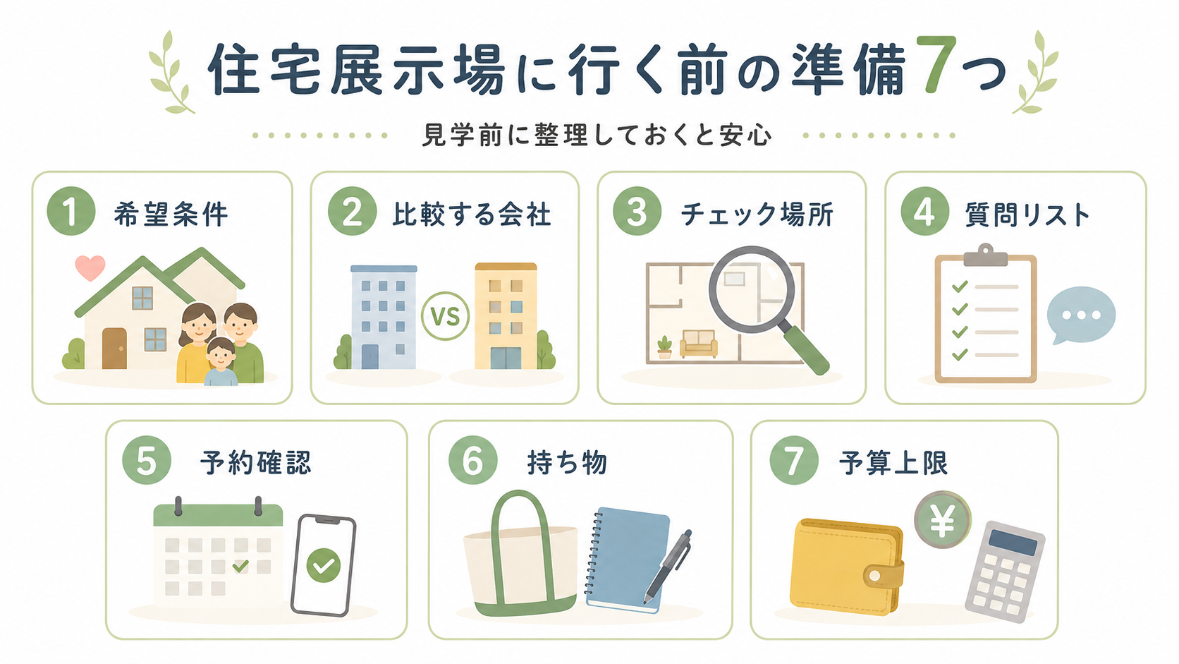 住宅展示場に行く前にやること7つ