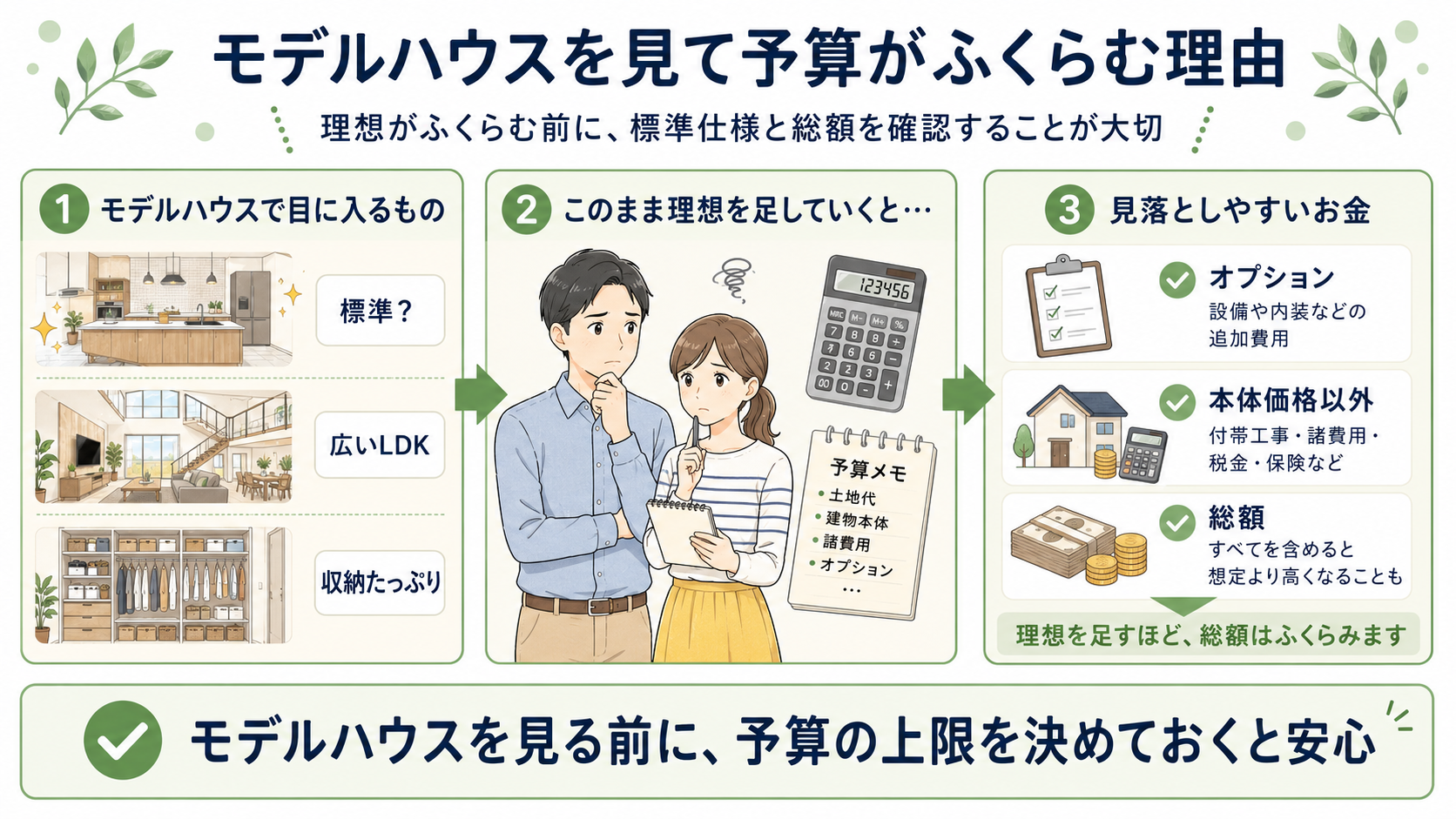 リスク2:モデルハウスを見て予算より高くなることがある